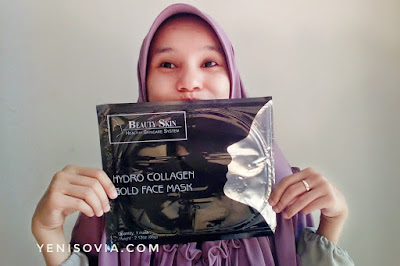 review beauty skin, hydro collagen golf face mask