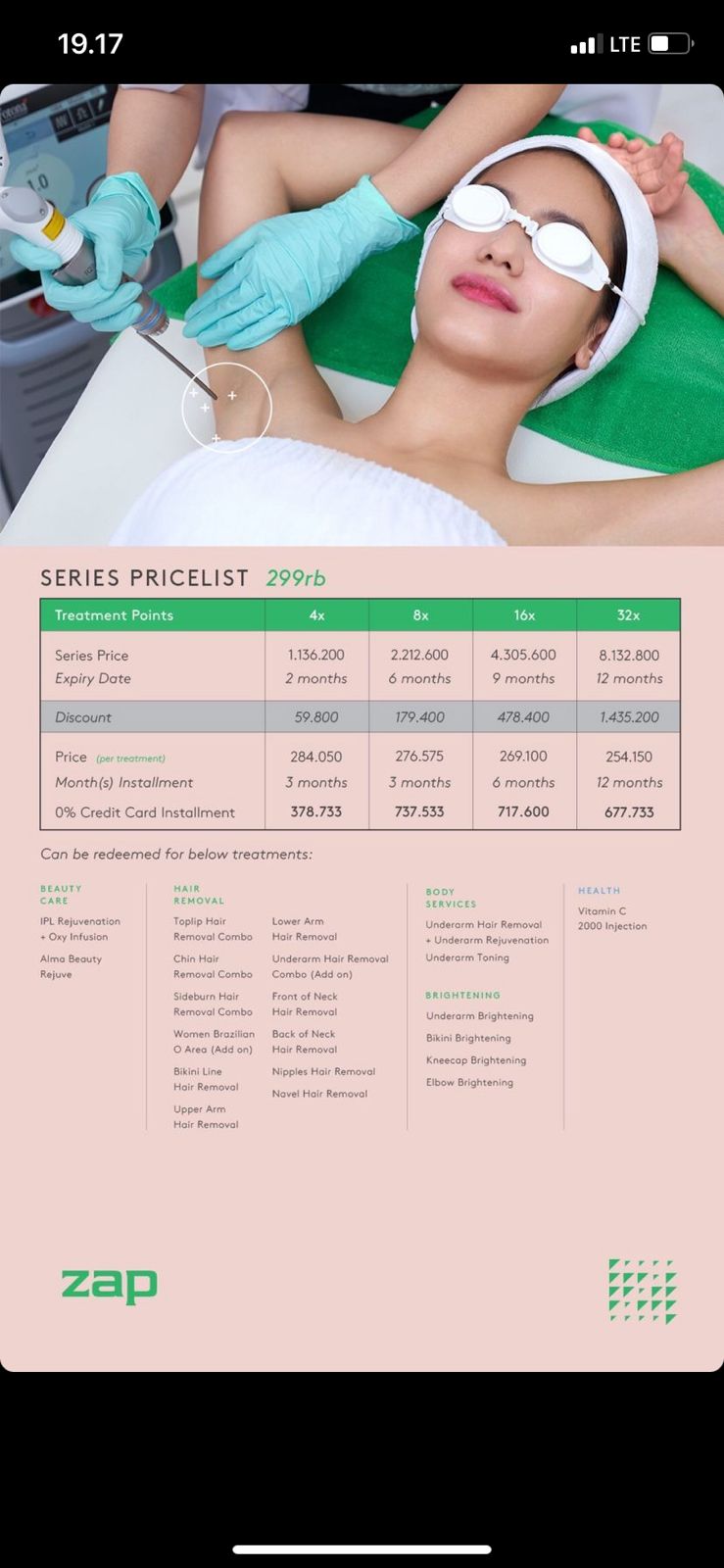 Pengalaman Perawatan di ZAP Clinic Harga treatment di ZAP Klinik